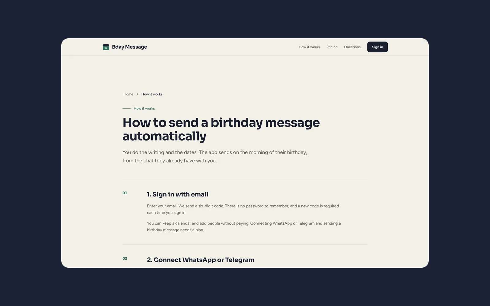 Bday Message